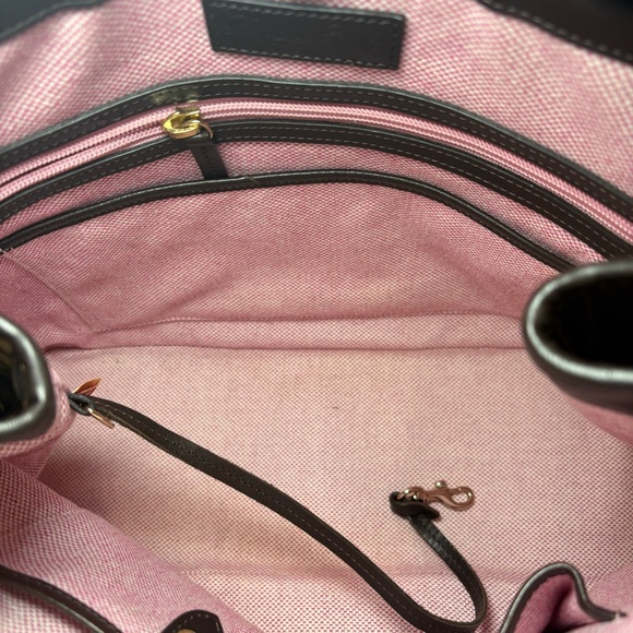 Dooney & Bourke Red Croc Embossed Leather Tote Bag | Large Shoulder Purse - Picture 8 of 15